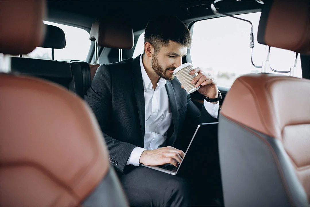 Business man travel limousine service